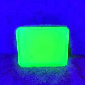 MCK Jadeite Glass Tray Rectangular Vintage Serving Dish 4x5